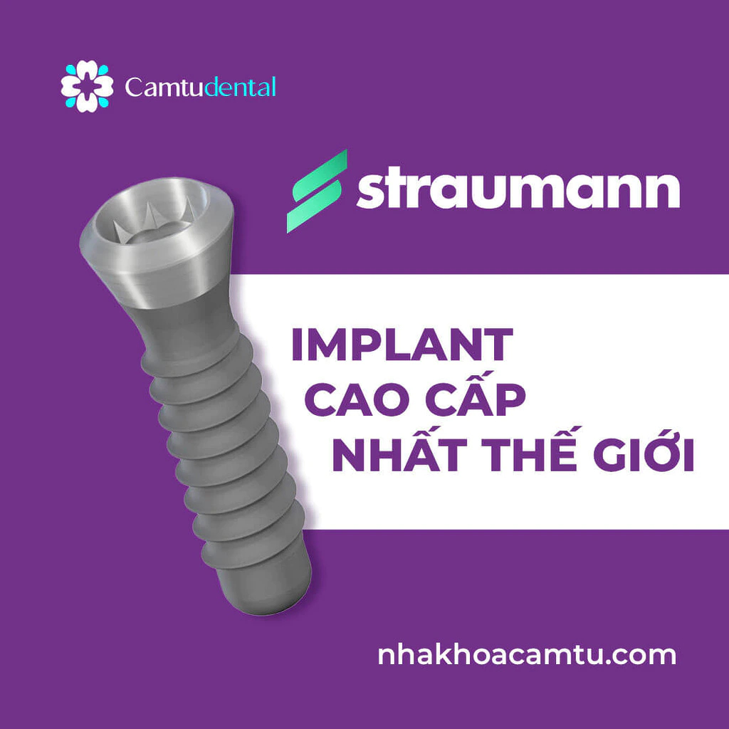 Trụ Implant Straumann được sử dụng tại Nha khoa Cẩm Tú Quận 1