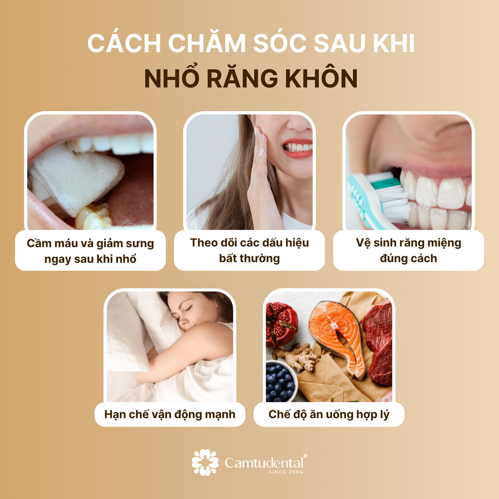Nhổ Răng Khôn: Tất Tần Tật Những Điều Bạn Cần Biết 4 5 cách Chăm sóc sau khi nhổ răng khôn do Nha khoa Cẩm Tú liệt kê