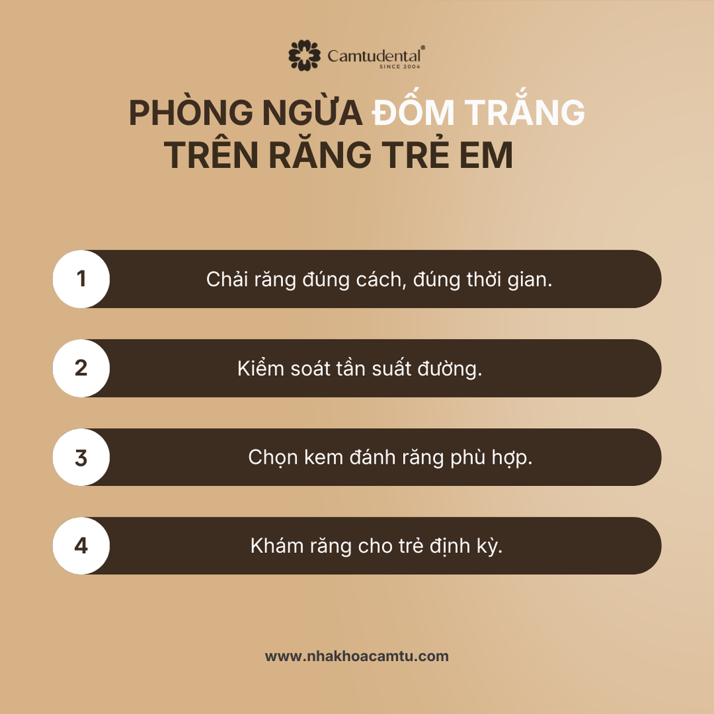 răng trẻ em bị đốm trắng